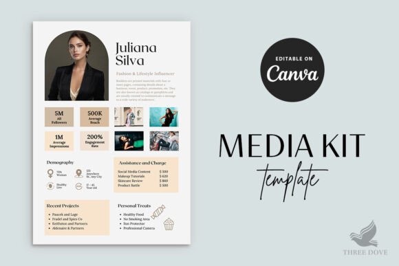 Download Editable 1-Page Media Kit Template - Premium Resources