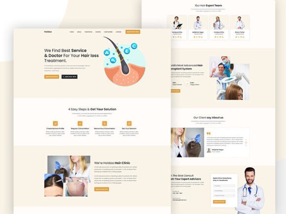 Download Hair Loss Marketing Landing Page - Hair loss Collection