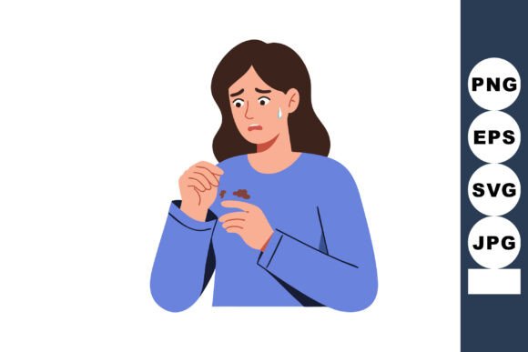 Download Woman Worried About Hair Loss Holding Ha - Hair loss Collection