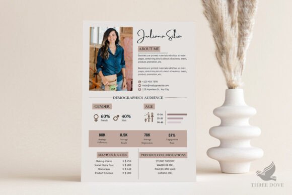 Download Editable Media Kit Template - 1 Page - Premium Resources