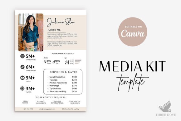 Download Stylish 1 Page Media Kit Template - Premium Resources