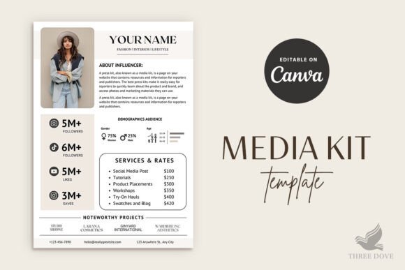 Download 1 Page Media Kit Template - Premium Bundle