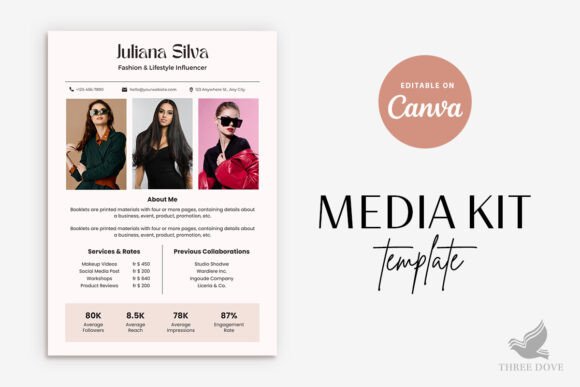 Download Editable 1 Page Media Kit Template - Premium Resources