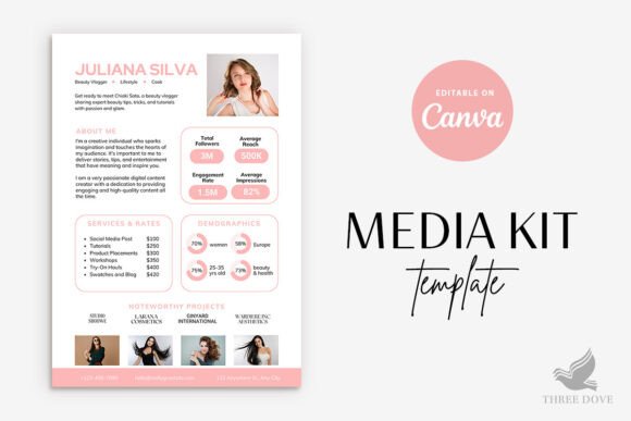 Download Royal Pink Theme Media Kit Template - Premium Resources