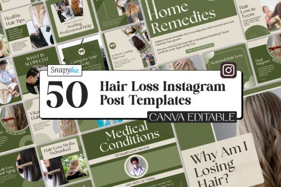 Download Hair Loss Canva Instagram Templates - Hair loss Collection